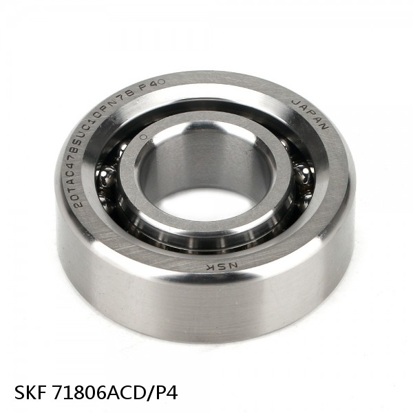 71806ACD/P4 SKF Super Precision,Super Precision Bearings,Super Precision Angular Contact,71800 Series,25 Degree Contact Angle #1 image