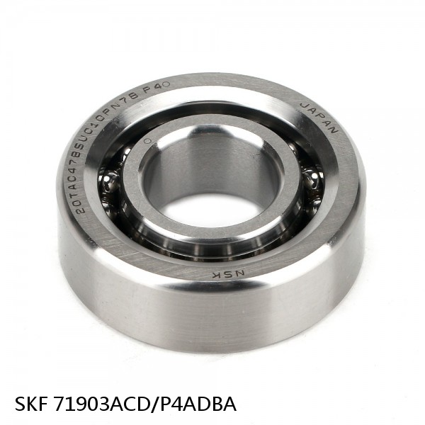 71903ACD/P4ADBA SKF Super Precision,Super Precision Bearings,Super Precision Angular Contact,71900 Series,25 Degree Contact Angle #1 image