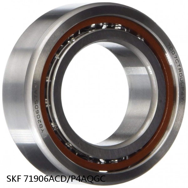 71906ACD/P4AQGC SKF Super Precision,Super Precision Bearings,Super Precision Angular Contact,71900 Series,25 Degree Contact Angle #1 image