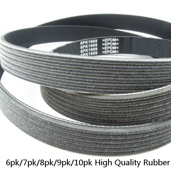 6pk/7pk/8pk/9pk/10pk High Quality Rubber Poly V-belt Automotive Driving Belt #1 image